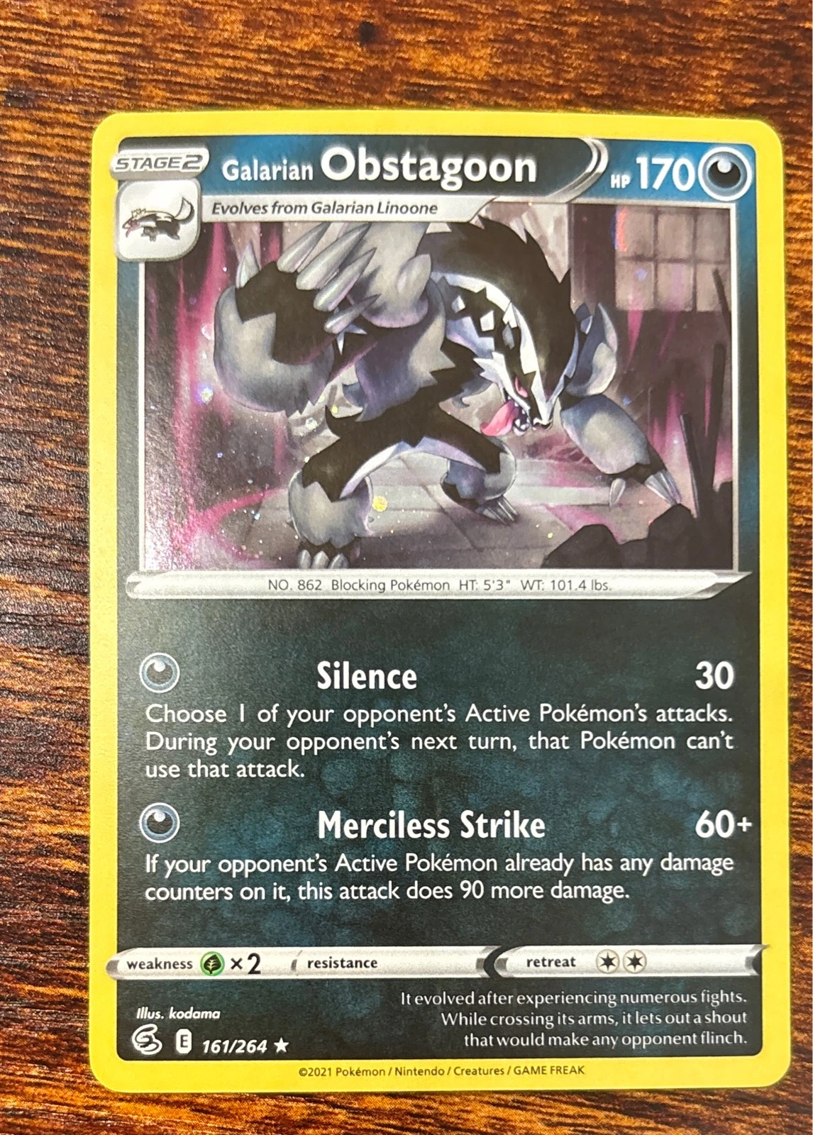 Galarian Obstagoon - Fusion Strike #161/264