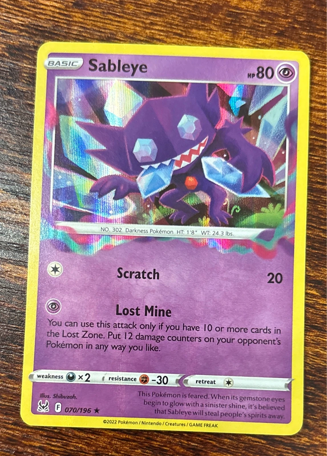 Sableye - Lost Origin #070/196