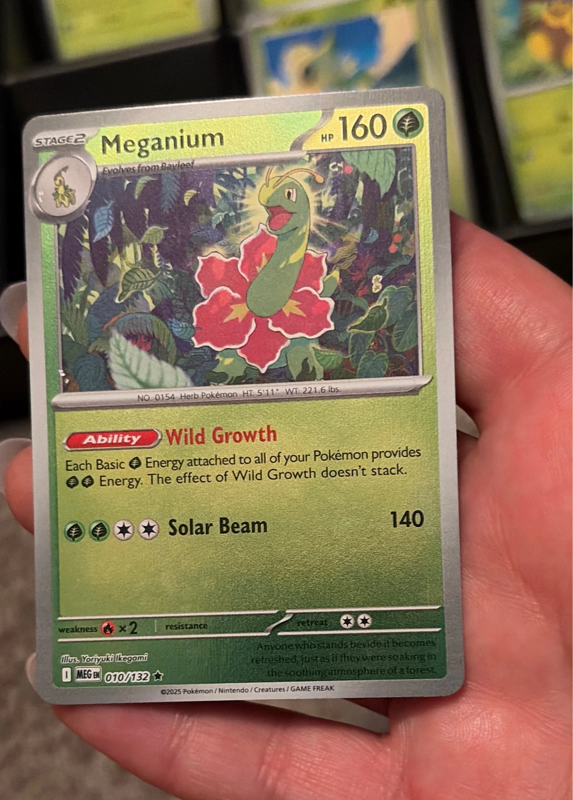 Meganium 010/132 Rare Mega Evolution Pokemon Reverse Holo Near Mint - Pokémon TCG Classic #010/132