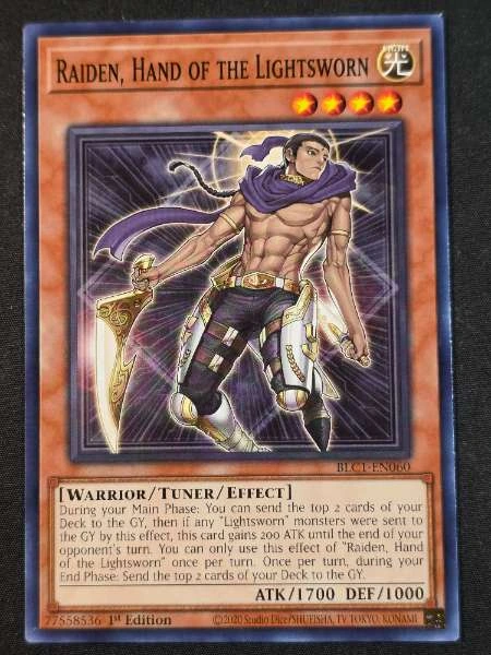 Raiden, Hand of the Lightsworn - Battles of Legend: Light's Revenge, Battles of Legend: Chapter 1, Realm of Light Structure Deck, Lightsworn Judgment Structure Deck #BLC1-EN060