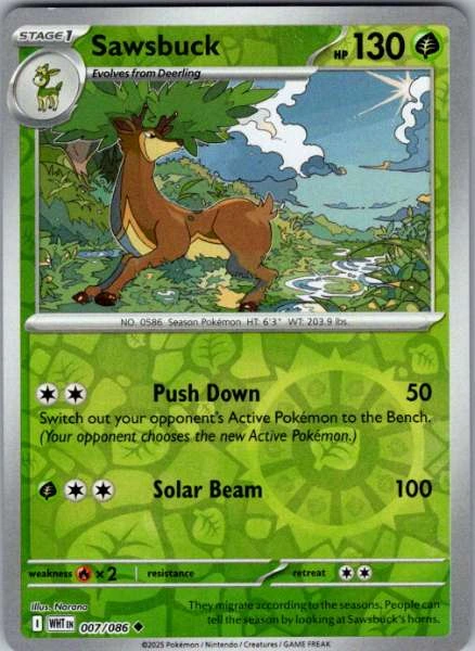 Sawsbuck - White Flare #007/086