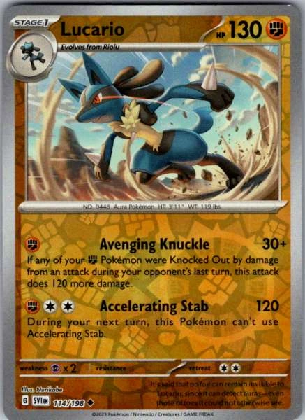 Lucario - Scarlet & Violet Base Set #114/198