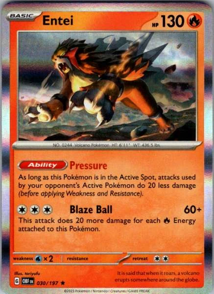 Entei - Obsidian Flames #030/197