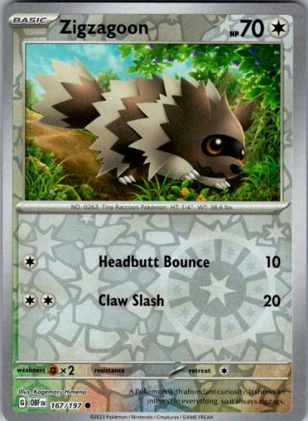 Zigzagoon - Obsidian Flames #167/197