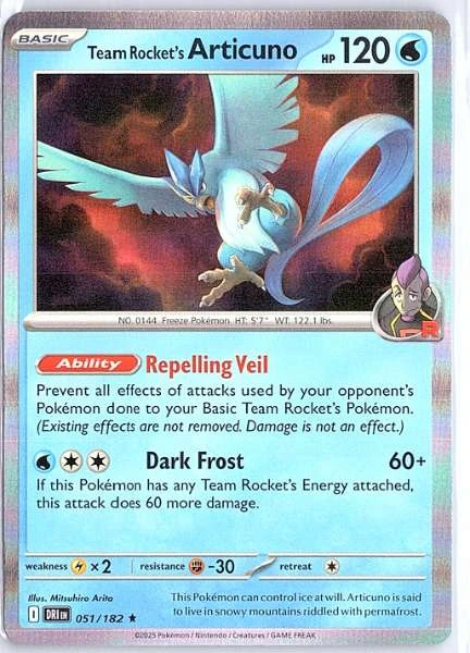 Team Rocket's Articuno - Destined Rivals #051/182