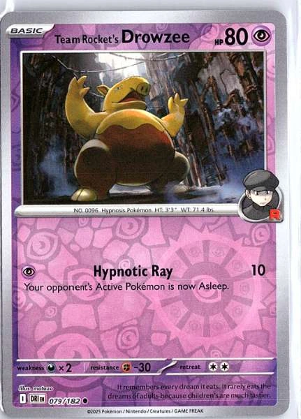 Team Rocket's Drowzee - Destined Rivals #079/182