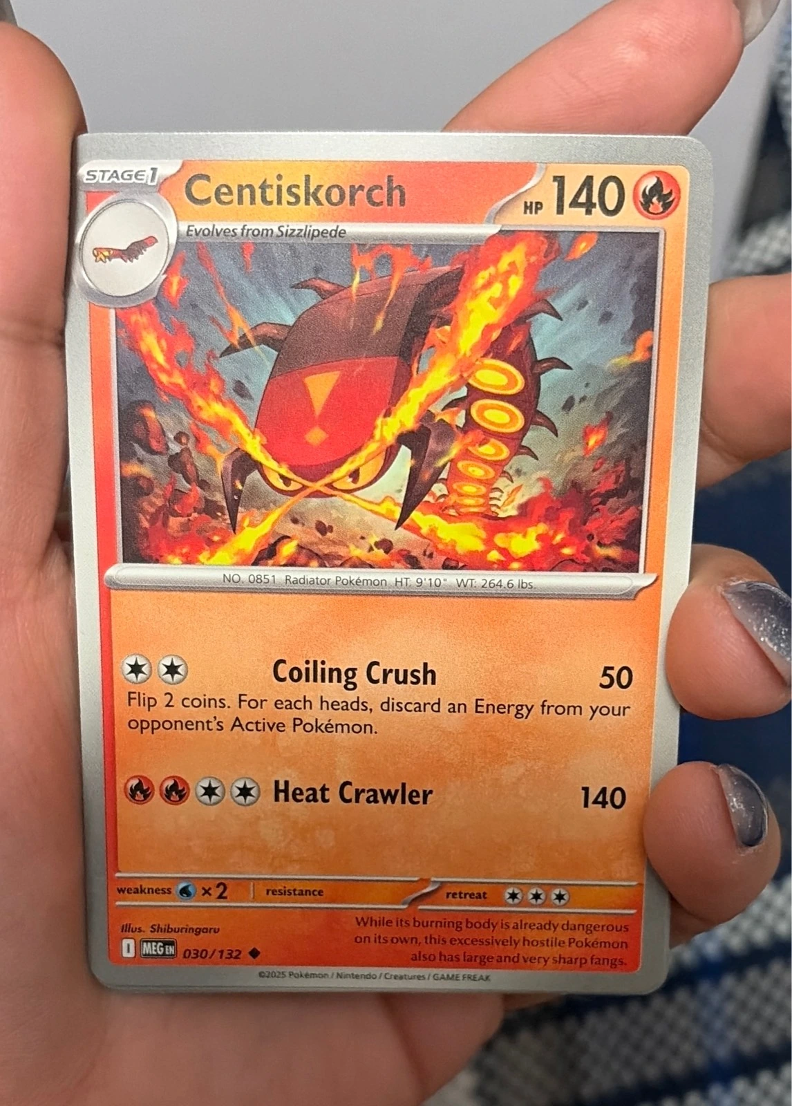 Centiskorch 030/132 Uncommon Mega Evolution Pokemon Near Mint - Pokémon TCG: Mega Evolution #030/132