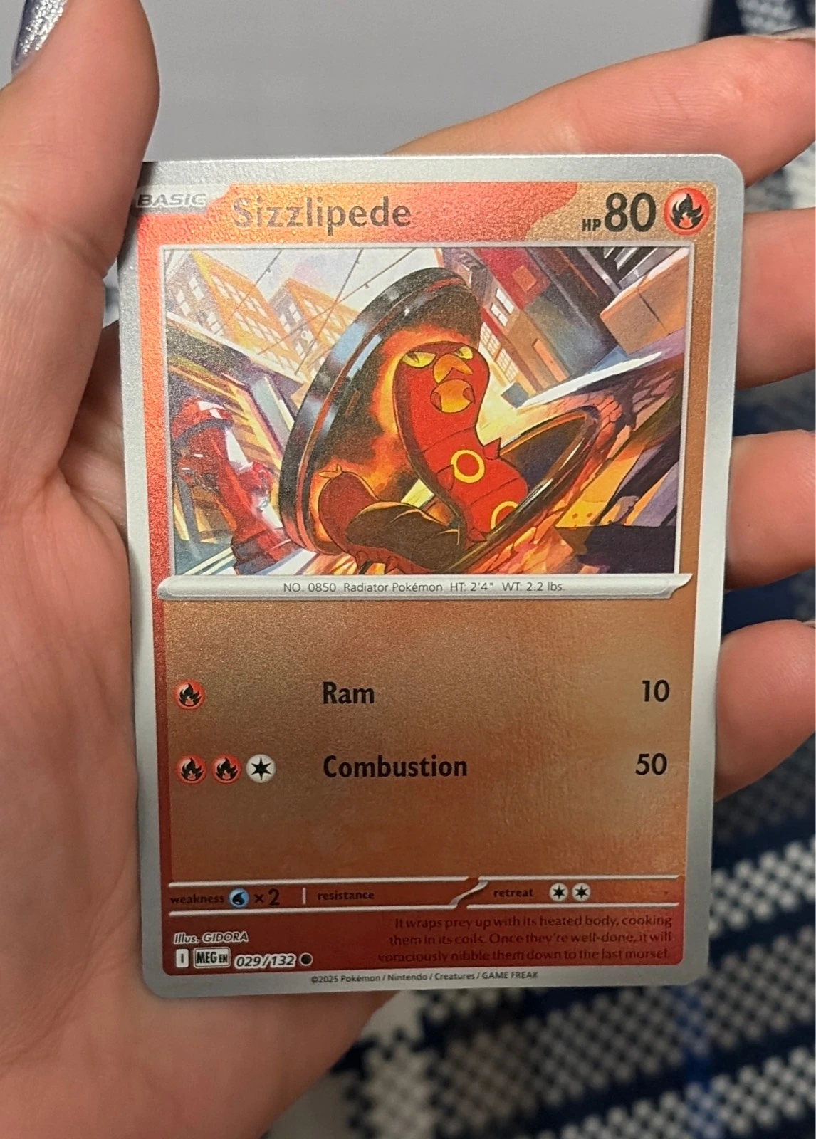 Sizzlipede 029/132 Me01: Mega Evolution Reverse Holo - Pokémon TCG: Mega Evolution #029/132