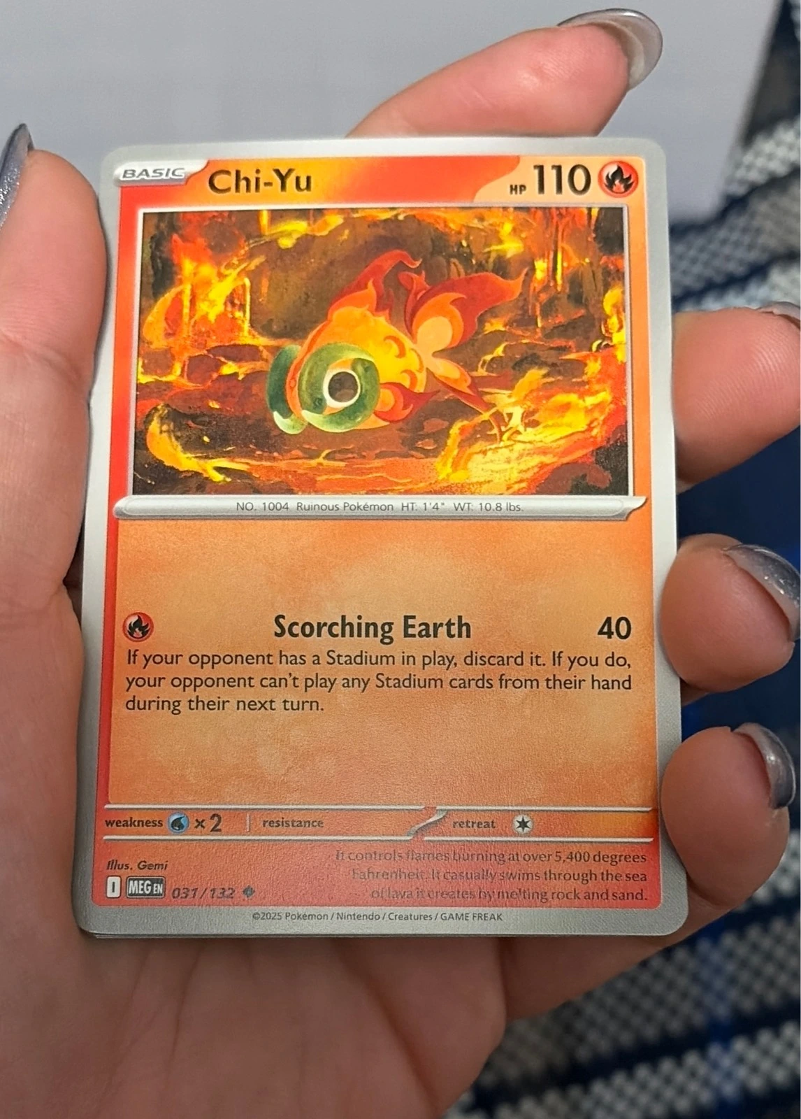 Chi-Yu 031/132 Uncommon Mega Evolution Pokemon Near Mint #031/132