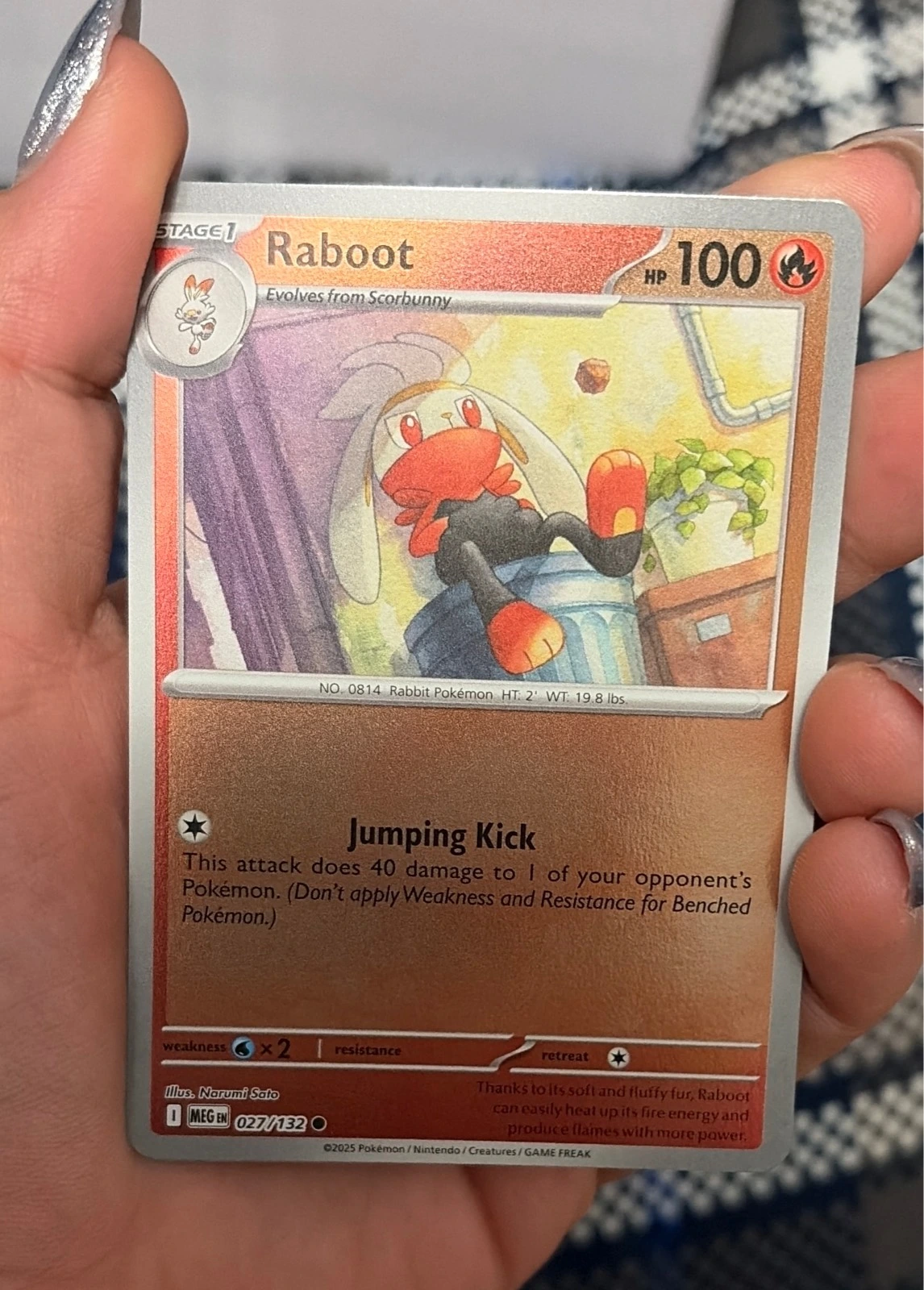 Raboot 027/132 Common Mega Evolution Pokemon Reverse Holo Near Mint - Pokémon TCG: Mega Evolution #027/132