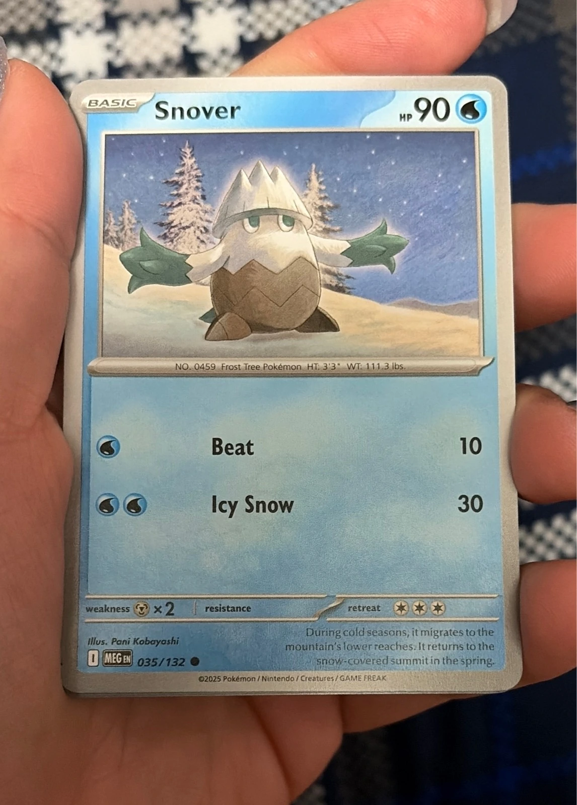 4x Snover - 035/132 - ME01: Mega Evolution (MEG) Pokemon Playset x4 #035/132