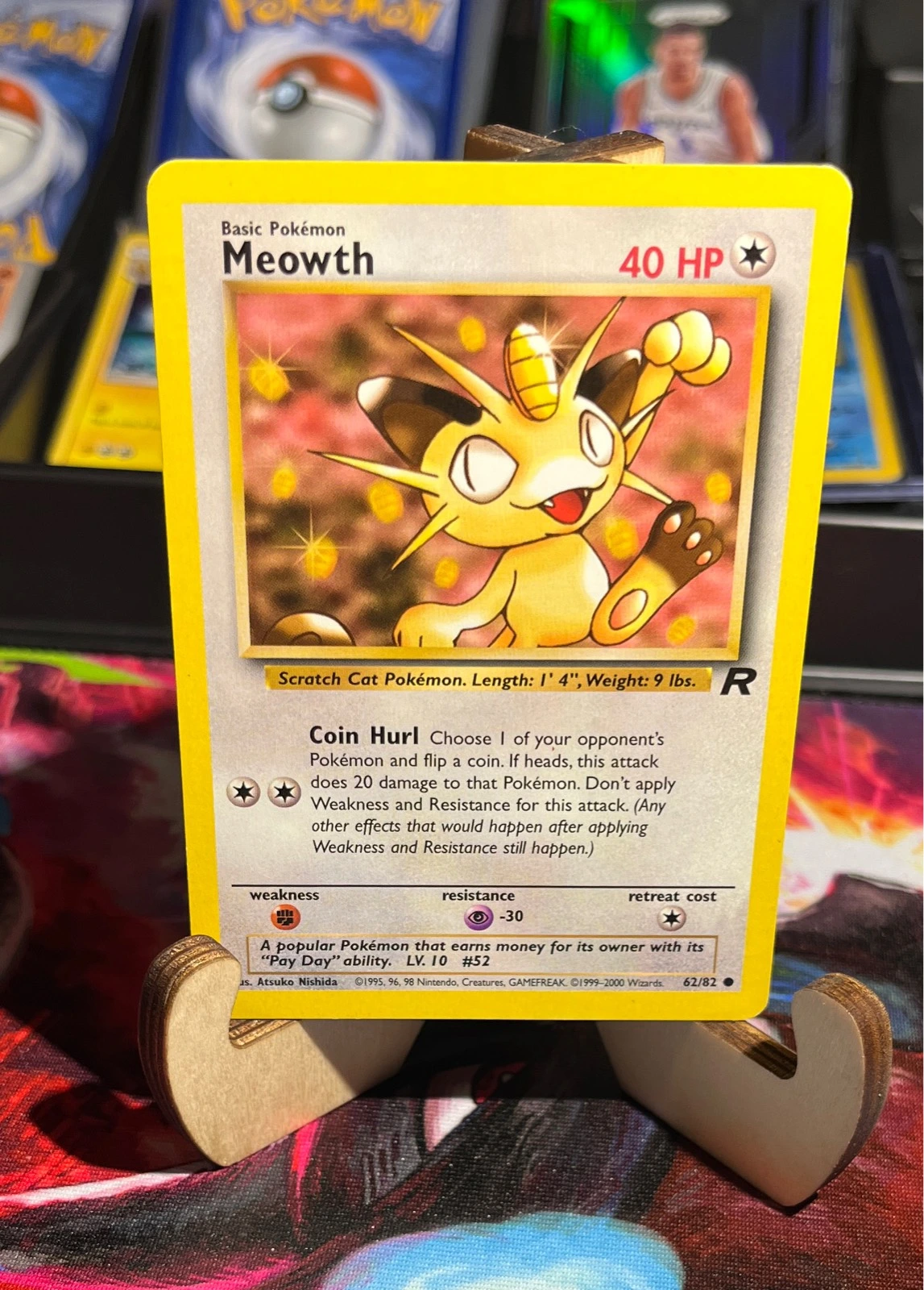 MEOWTH 62/82 TEAM ROCKET Unlimited Common Pokemon - Team Rocket #62/82