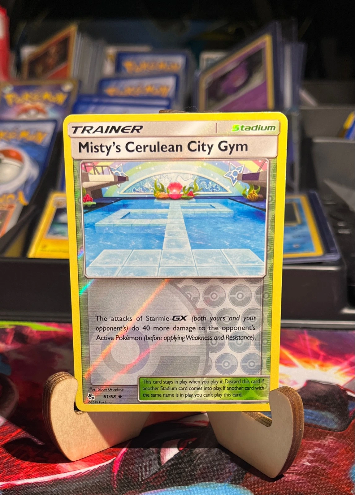 Misty's Cerulean City Gym Reverse Holo Uncommon Hidden Fates 61/68 NM #61/68