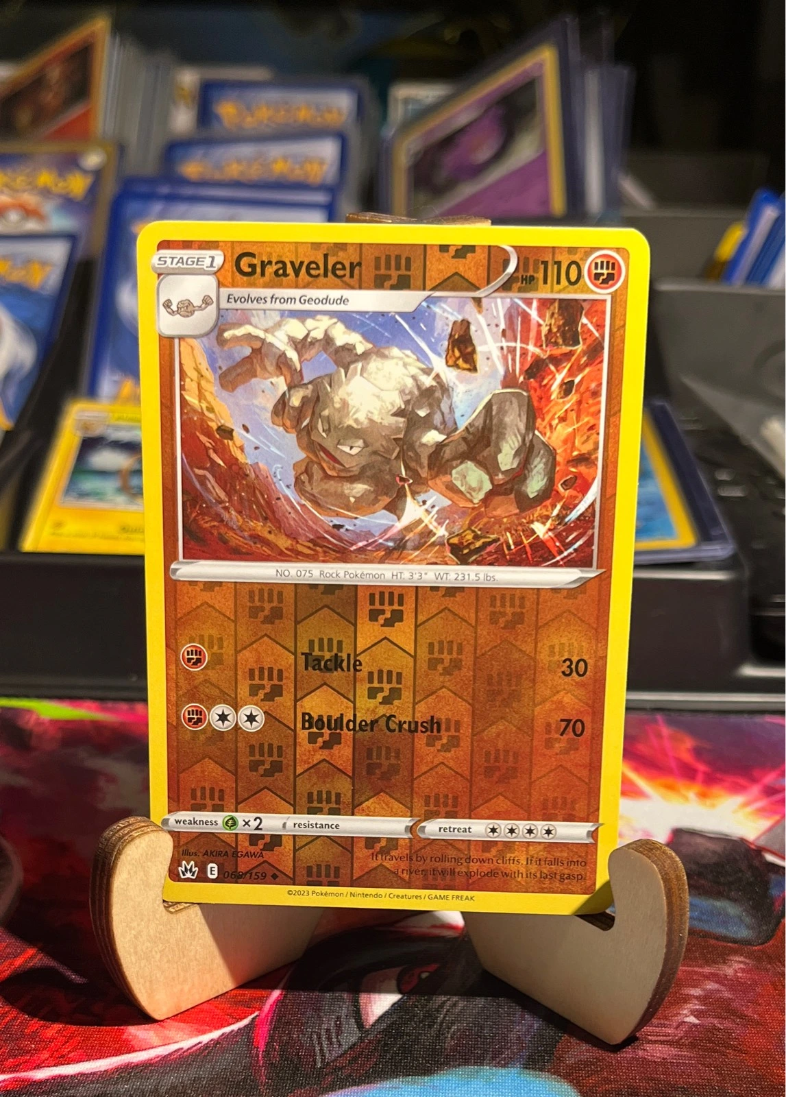 Graveler 068/159 Uncommon Crown Zenith Pokemon Reverse Holo Near Mint - Pokémon 151 #068/159