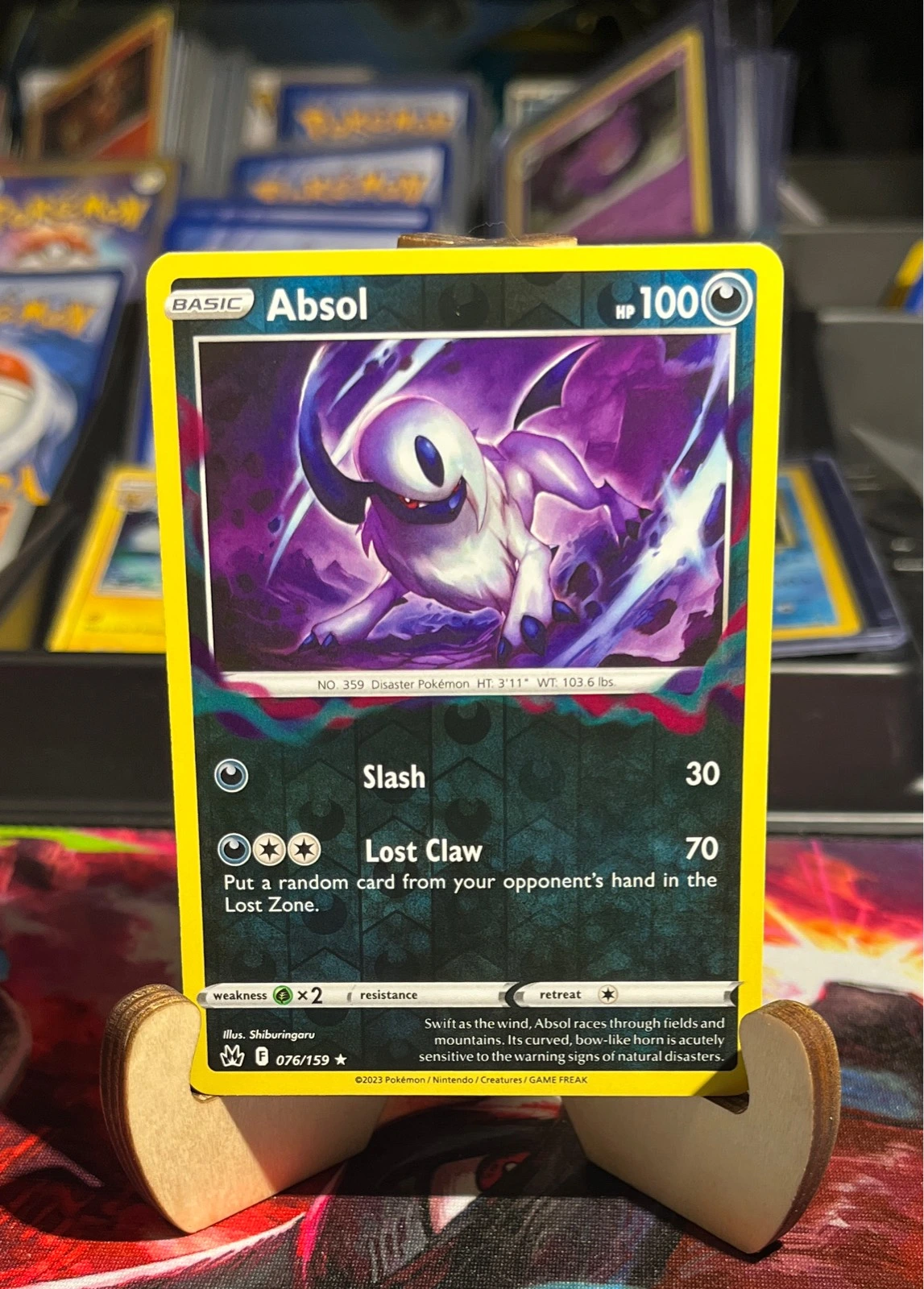 ABSOL 076/159 HOLO RARE CROWN ZENITH POKEMON HOLO NM/M - Silver Tempest #076/159