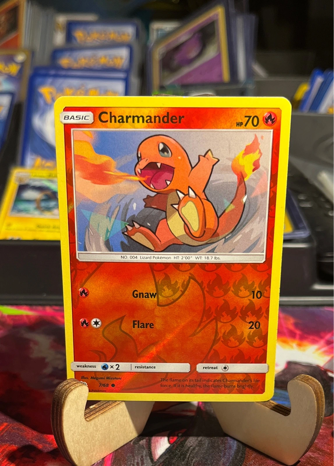 Charmander 7/68 Common Hidden Fates Pokemon Reverse Holo Near Mint #7/68