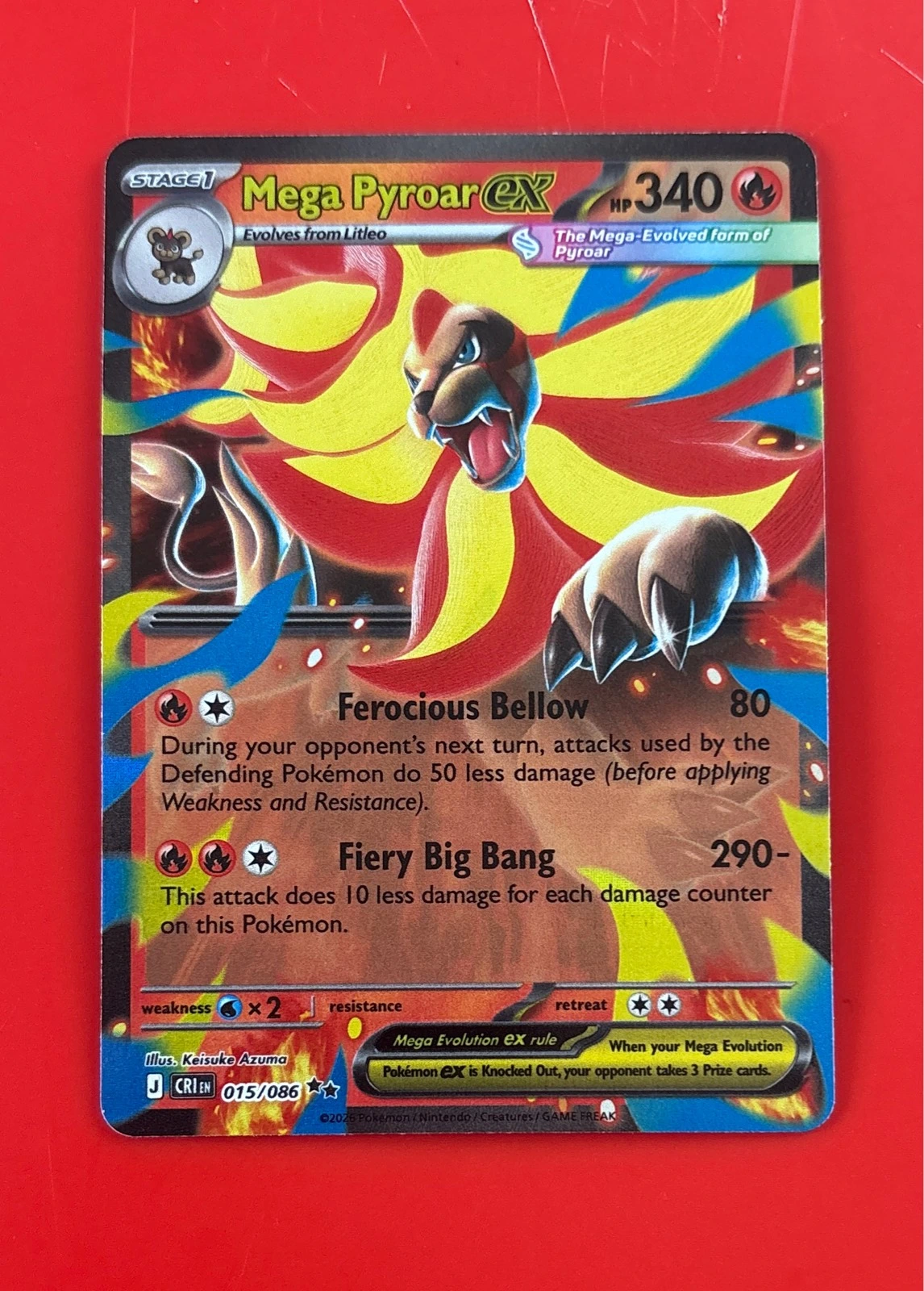 Mega Pyroar ex - Chaos Rising Mega Evolution #015/086