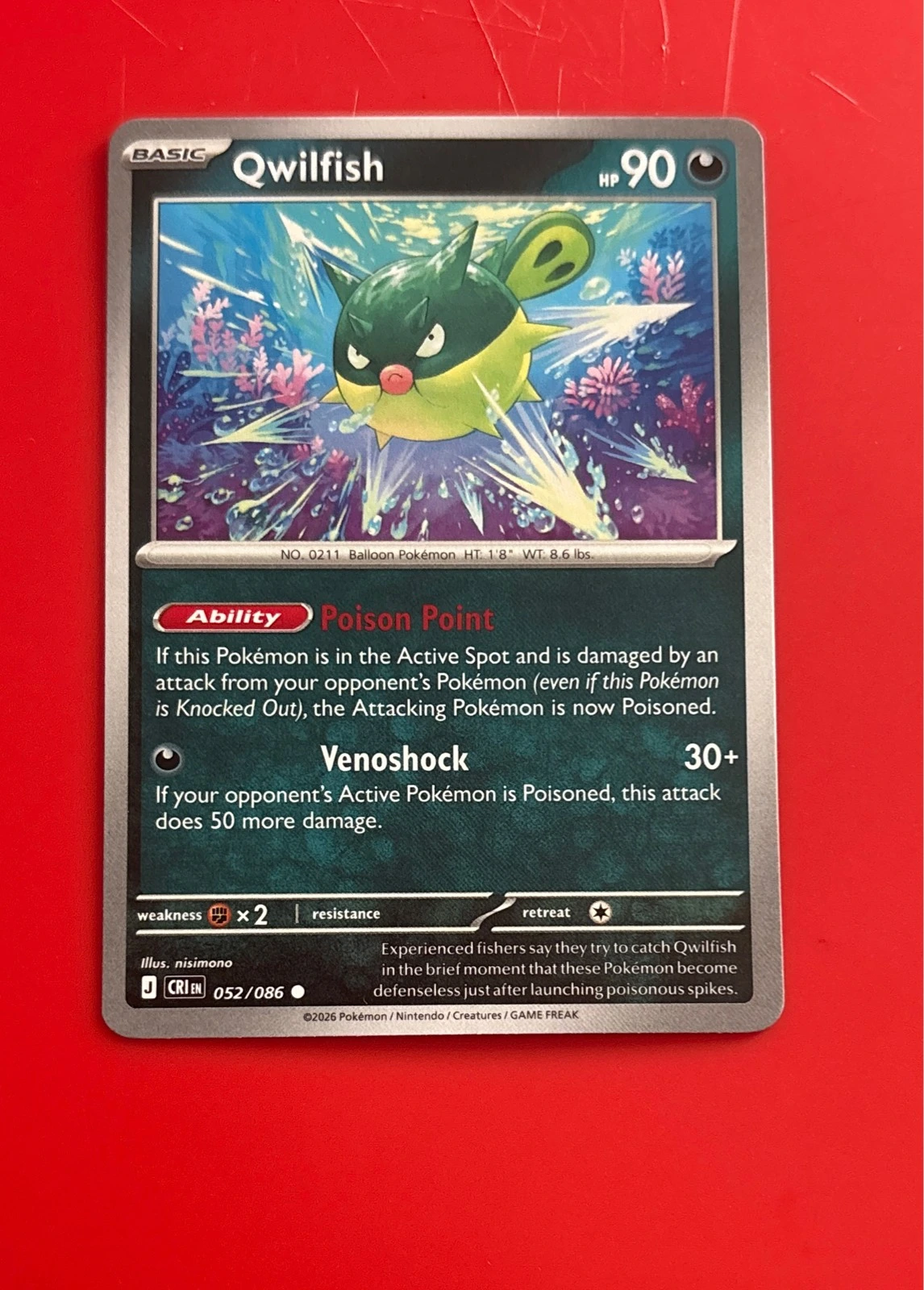Qwilfish - Chaos Rising Mega Evolution #052/086