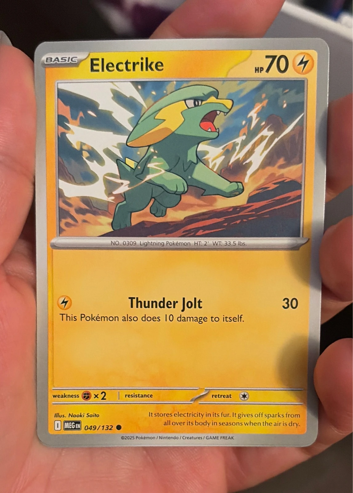 Electrike 049/132 Common Mega Evolution Pokemon Near Mint - Mega Evolutions #049/132