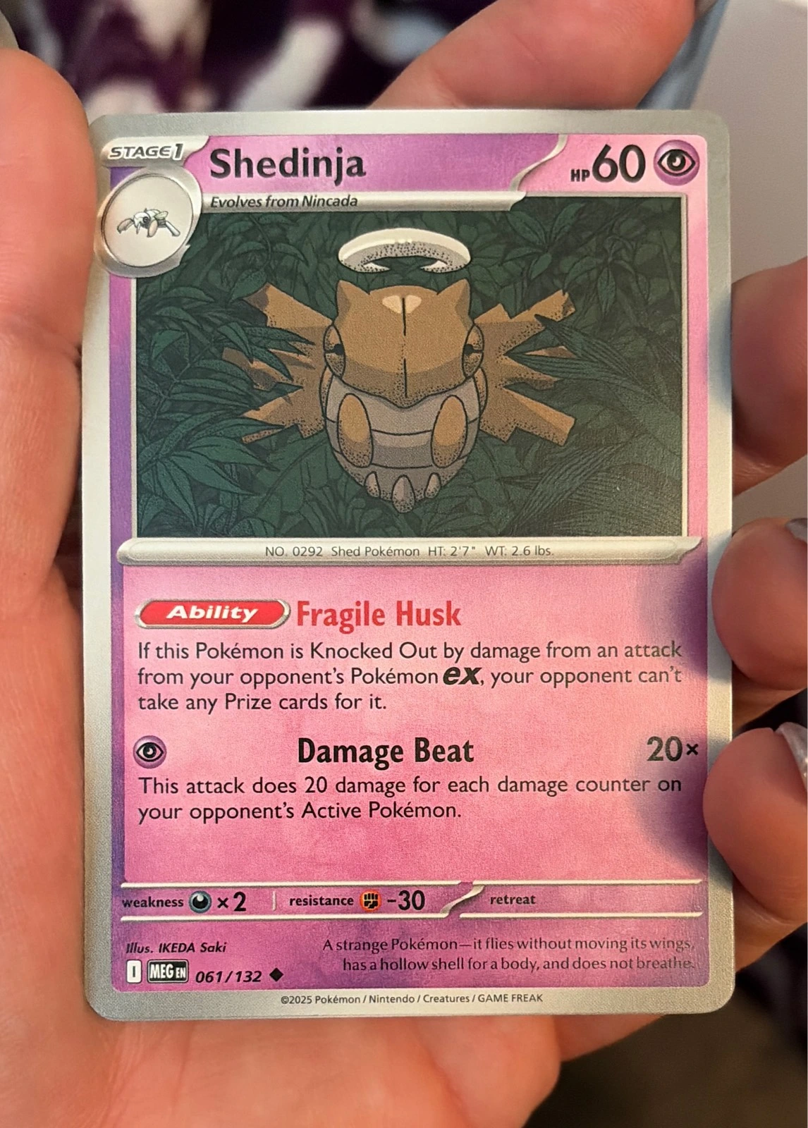 Shedinja 061/132 Uncommon Mega Evolution Pokemon Near Mint #061/132