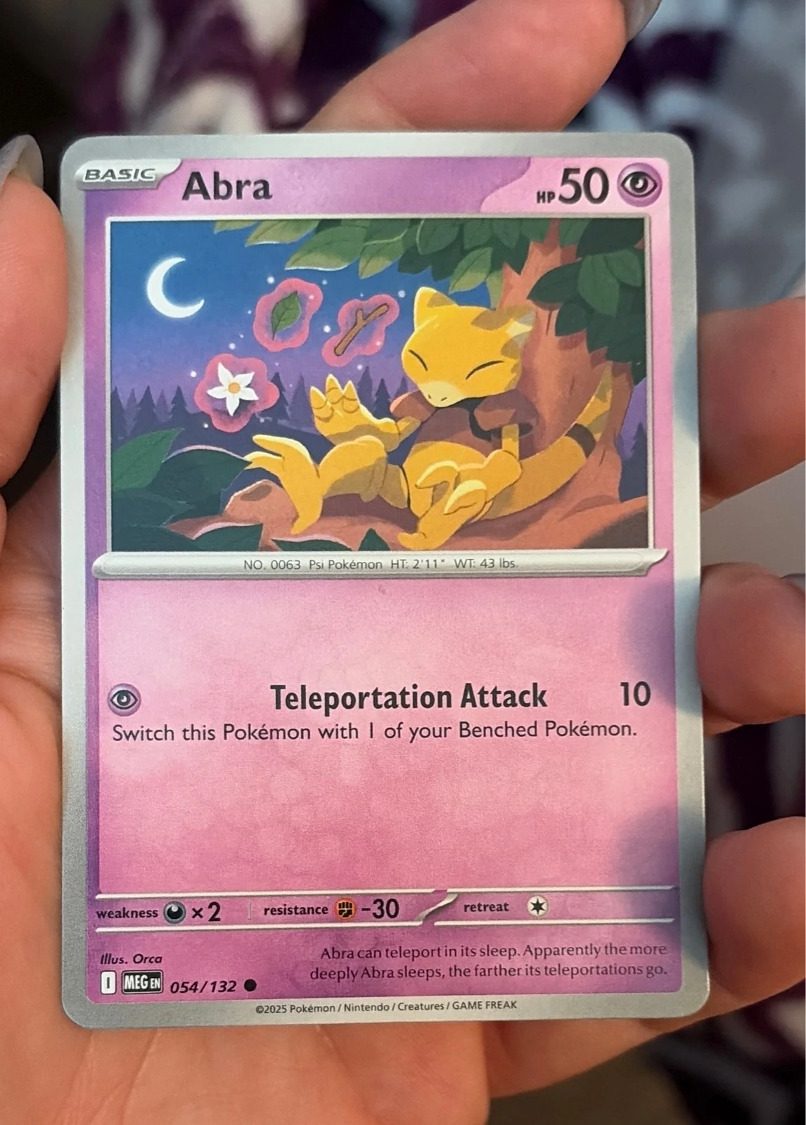 Abra 054/132 Common Mega Evolution Pokemon Near Mint #054/132