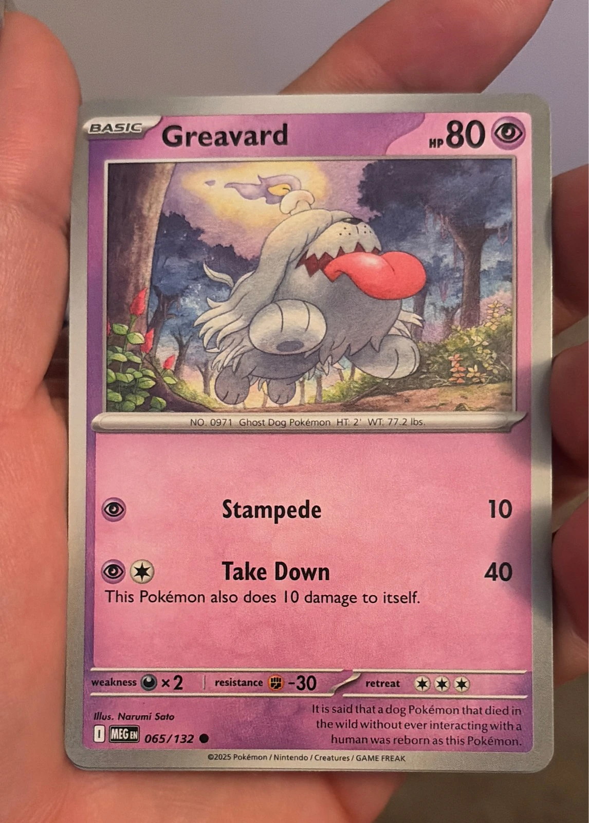 Greavard 065/132 Common Mega Evolution Pokemon Near Mint #065/132