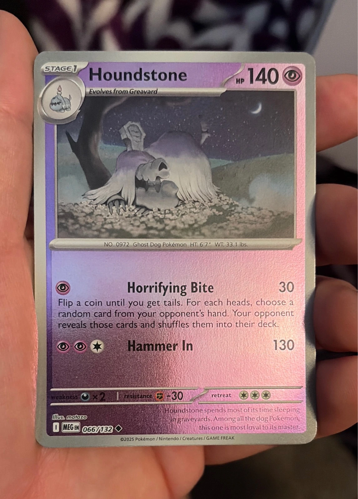 Houndstone 066/132 Me01: Mega Evolution Reverse Holo #066/132