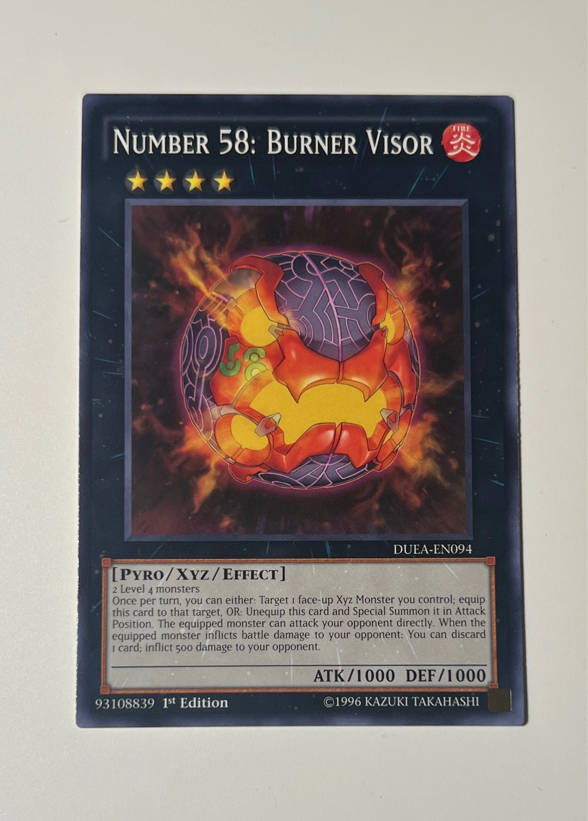 Number 58: Burner Visor - Duelist Alliance #DUEA-EN094