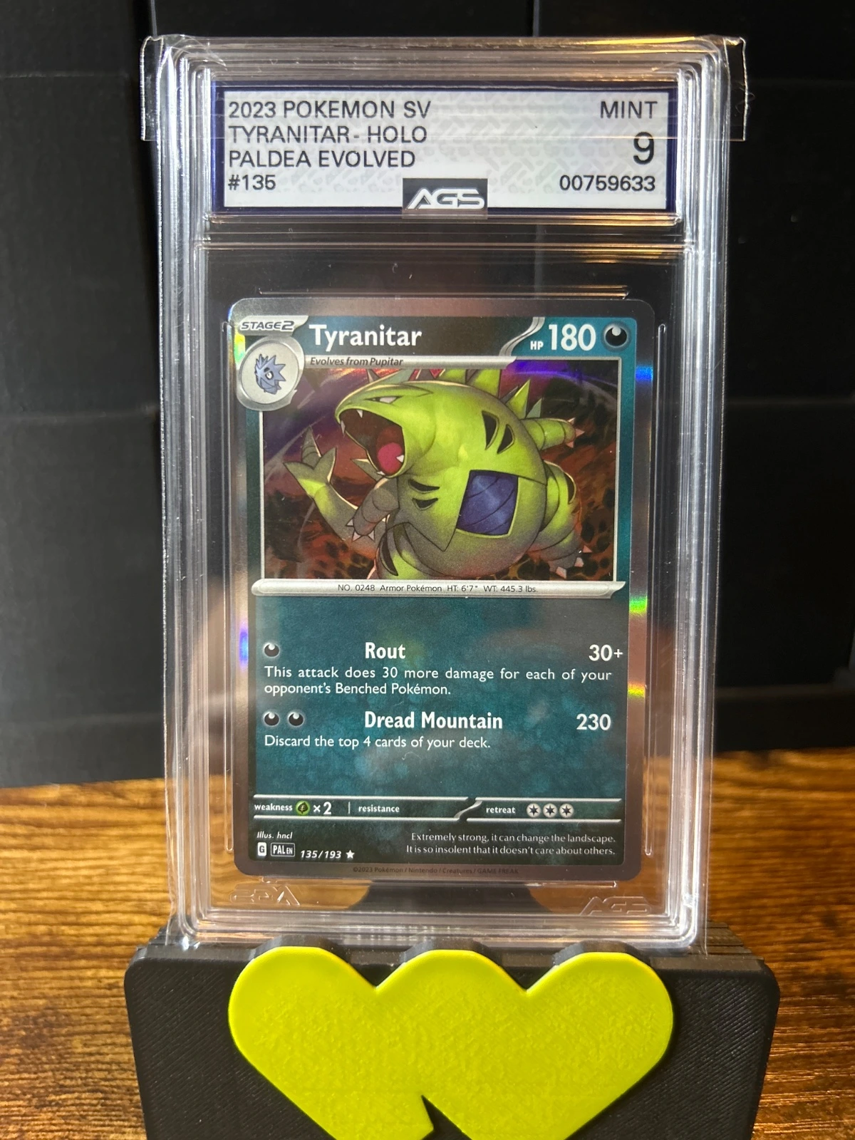 2023 Pokemon SV Tyranitar Holo