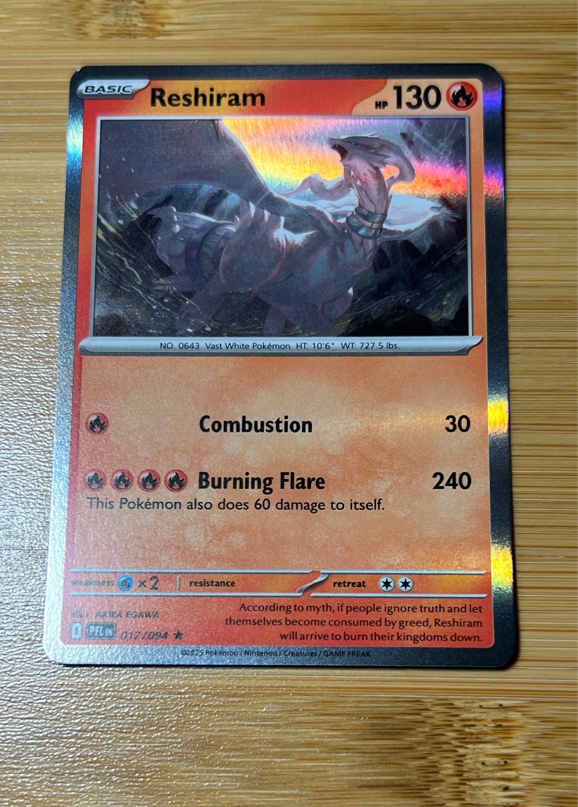 Reshiram - Pokémon Phantasmal Flames #017/094