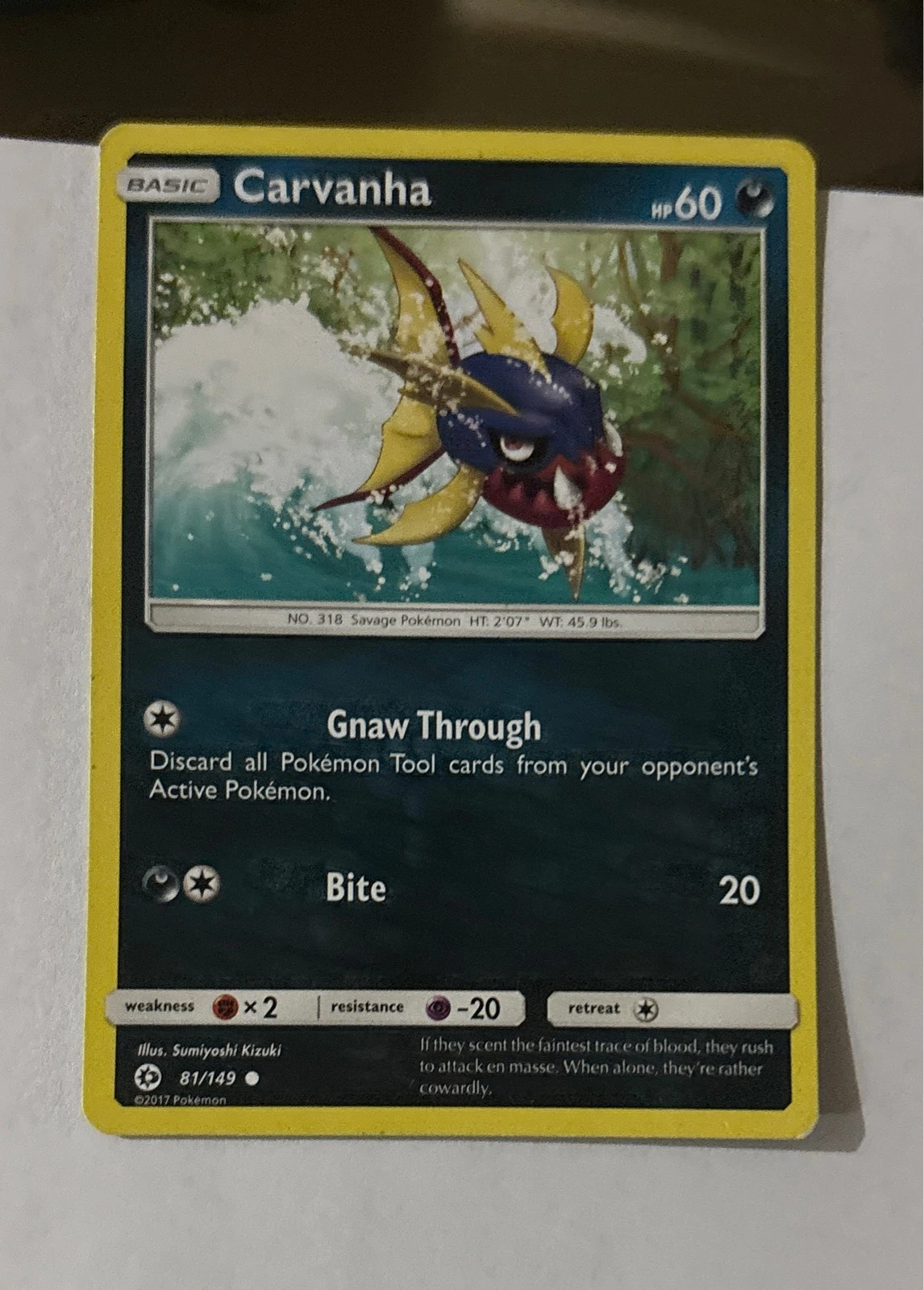 Carvanha - Sun & Moon #81/149