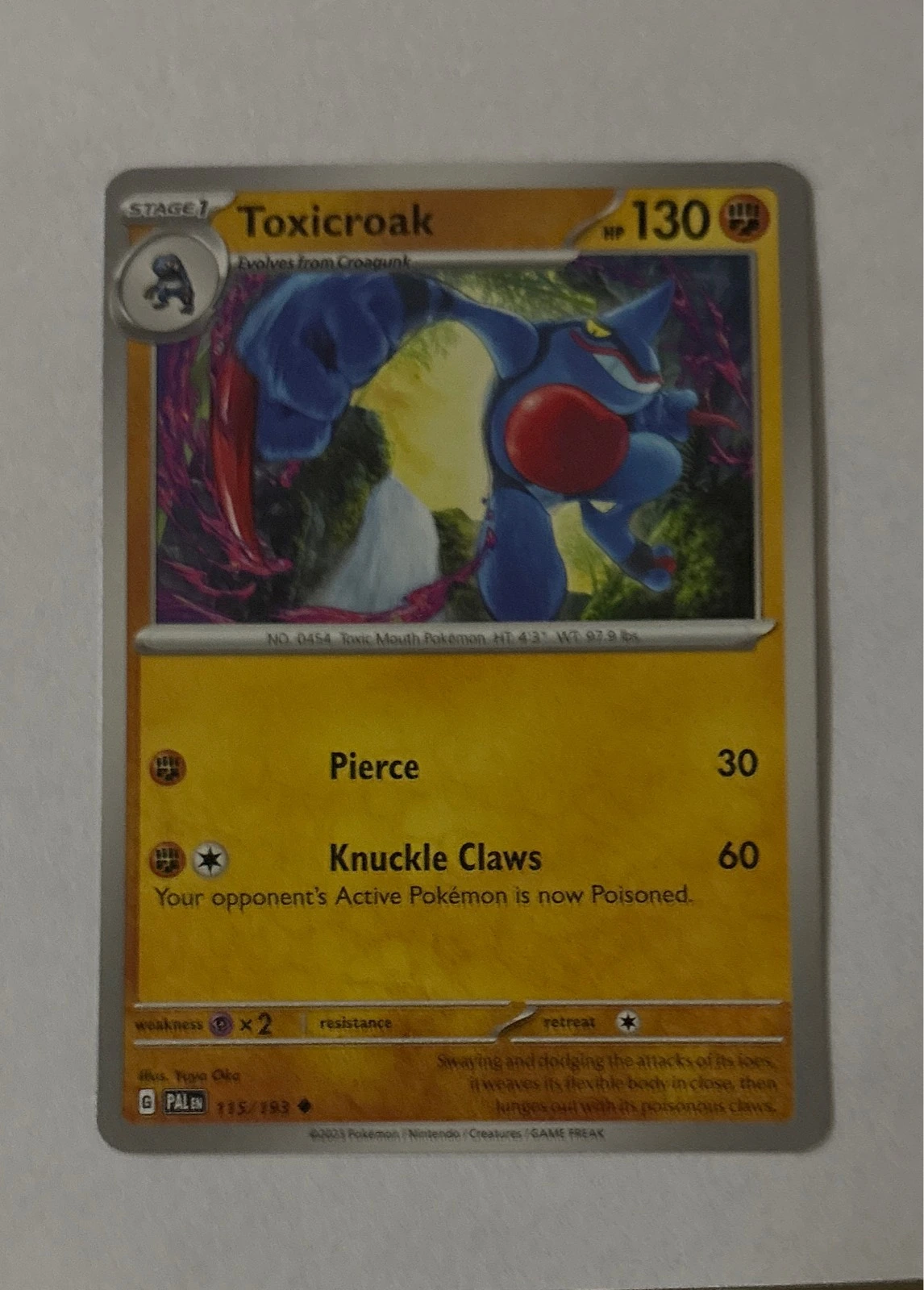 Toxicroak - Scarlet & Violet—Paldea Evolved #115/193