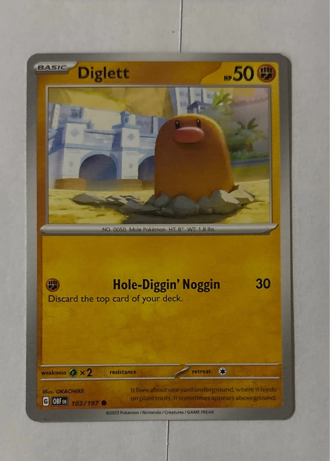 Diglett - Obsidian Flames #103/197