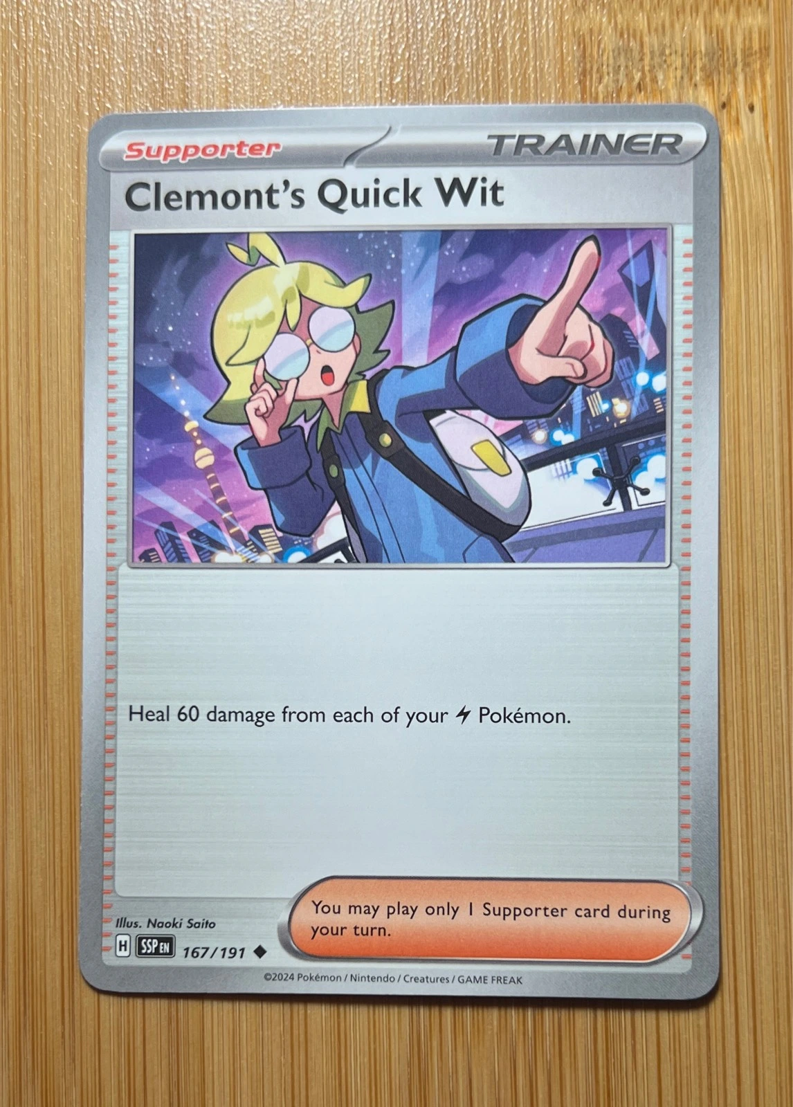 Clemont's Quick Wit - Pokémon Surging Sparks #167/191