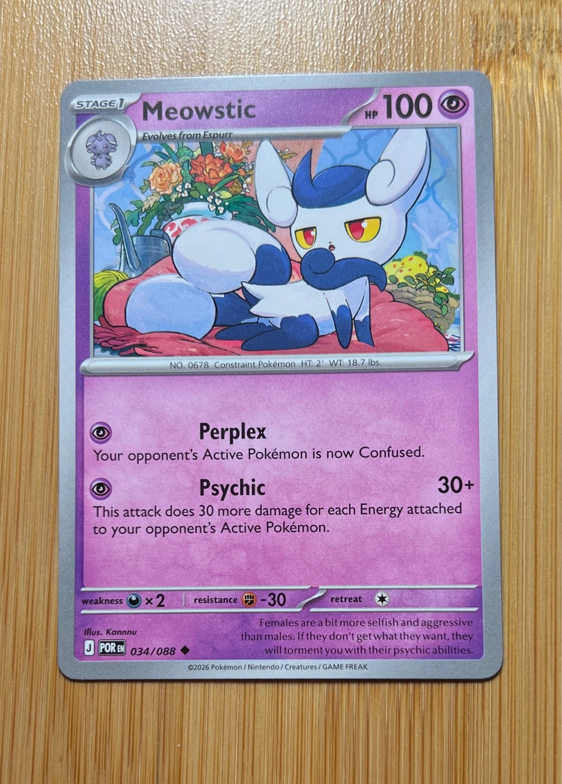 Meowstic - Pokémon Perfect Order #034/088
