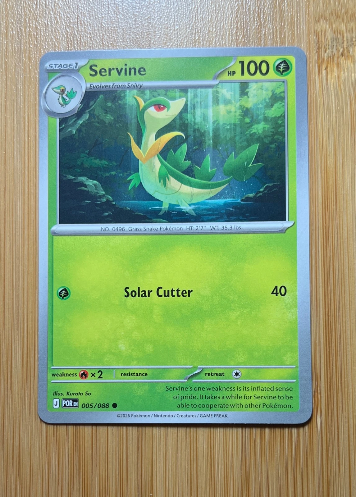 Servine - Pokémon Perfect Order #005/088