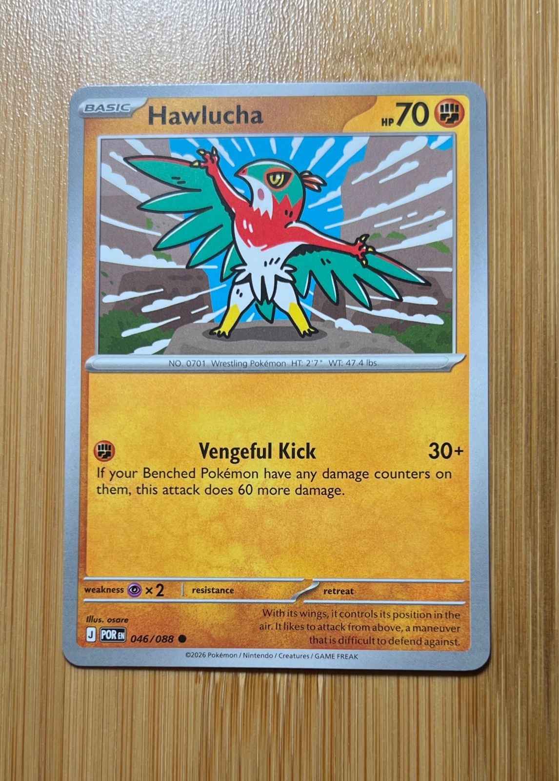Hawlucha - Pokémon Perfect Order #046/088