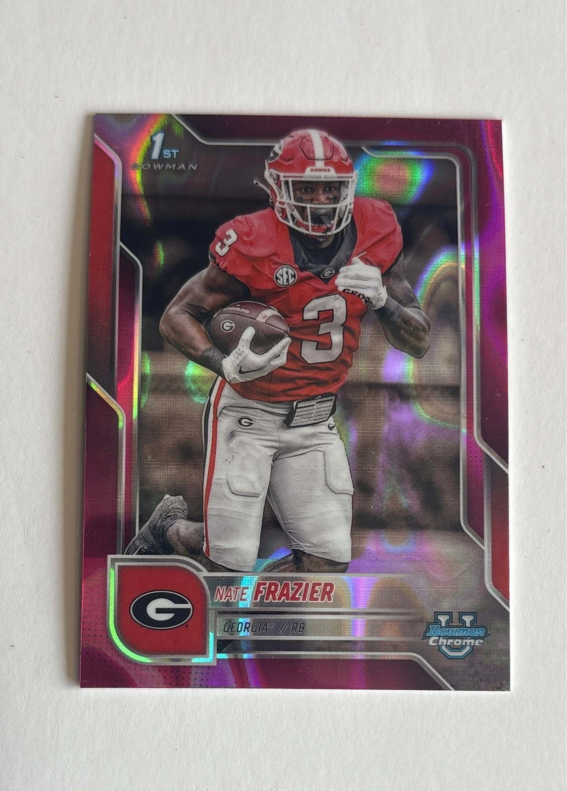 Nate Frazier - 2024 Bowman Chrome University Football #BCU-10