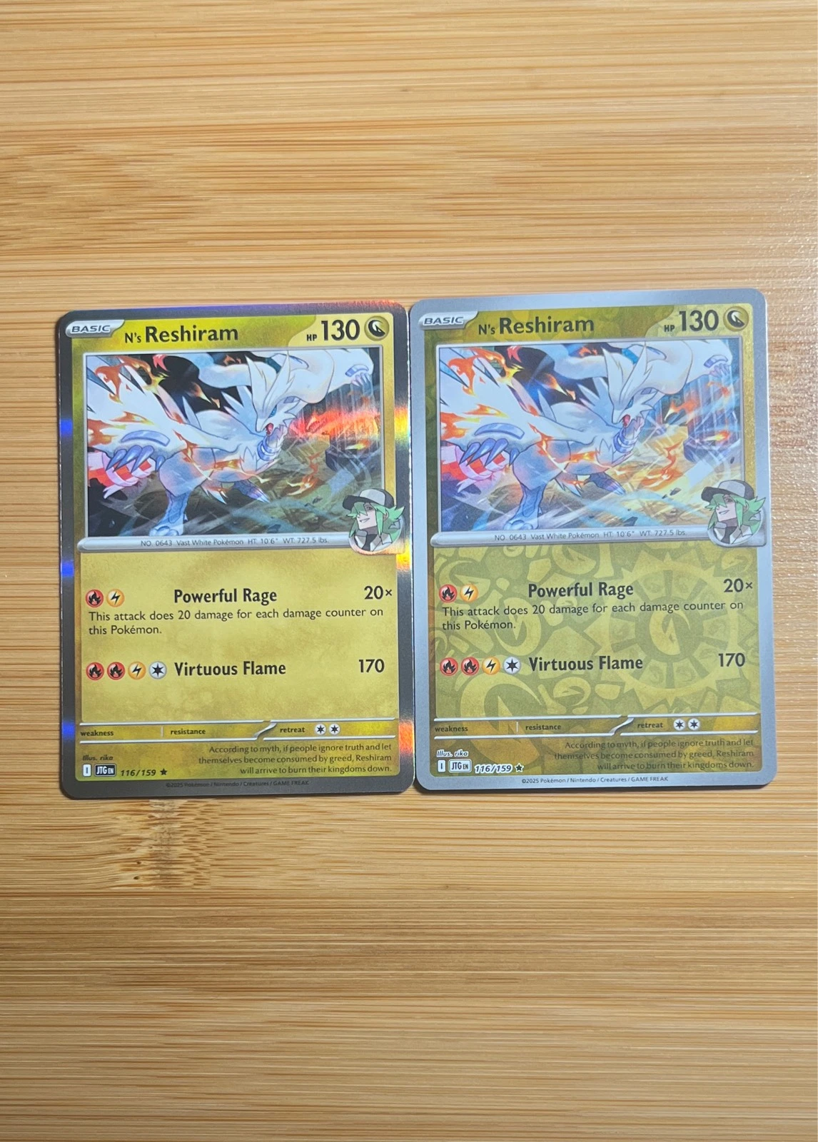 N's Reshiram 2x - Pokémon Journey Together #116/159