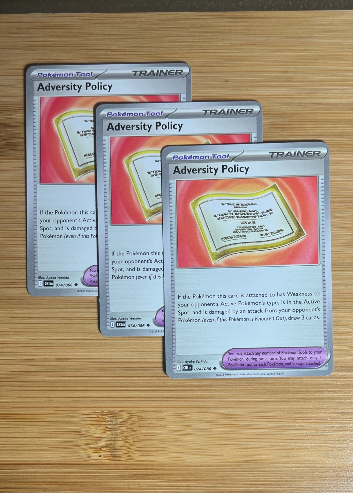 Adversity Policy 3x - Pokémon Chaos Rising #074/086