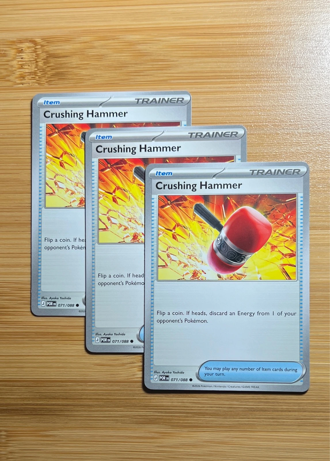 Crushing Hammer 3x - Pokémon Perfect Order #071/088