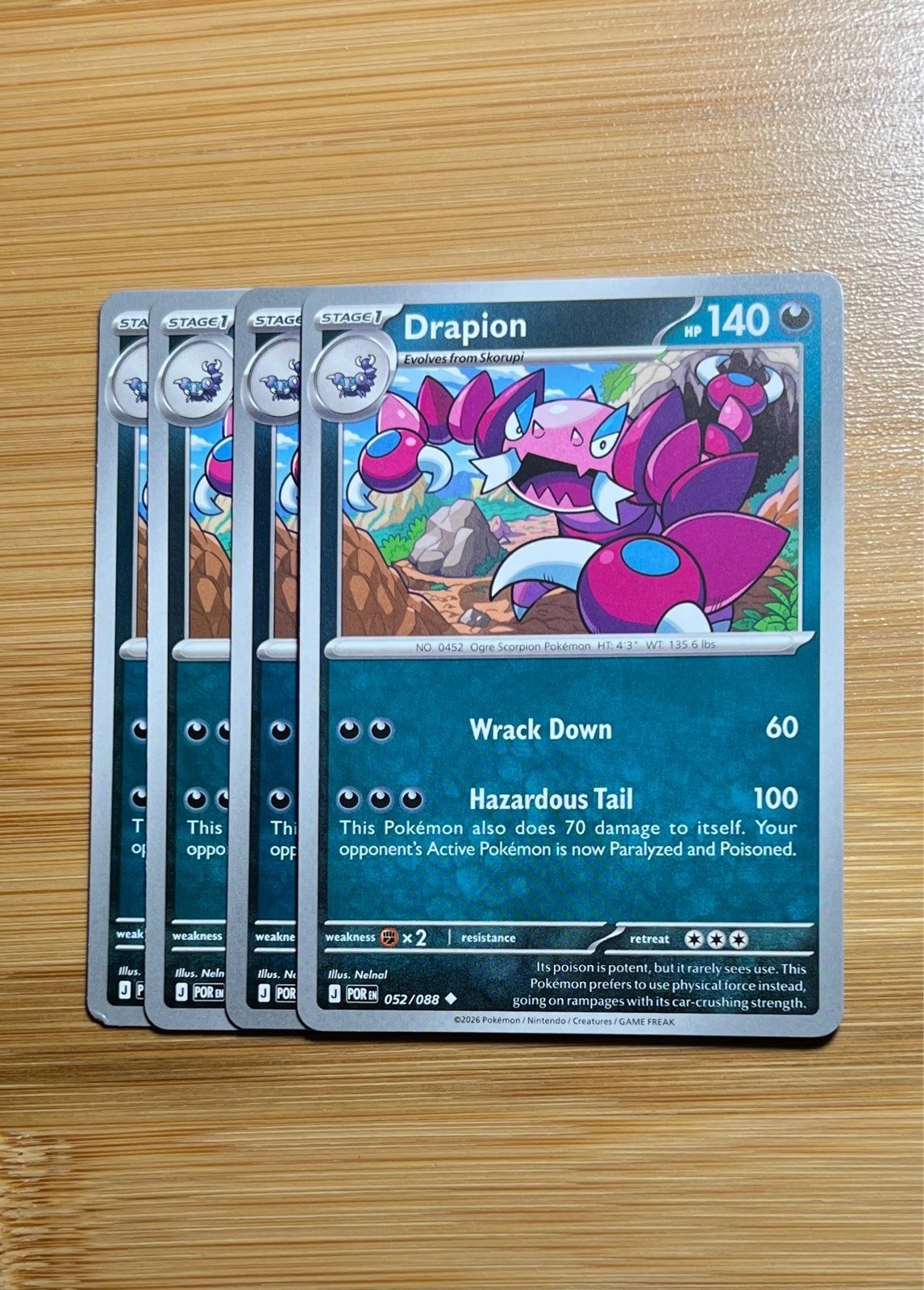 Drapion 4x - Pokémon Perfect Order #052/088