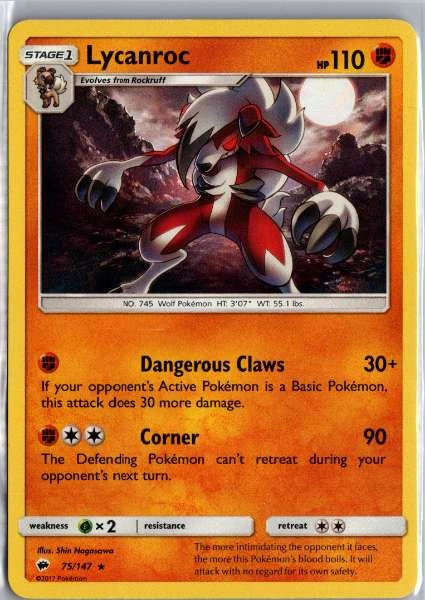 Lycanroc - Burning Shadows #75/147