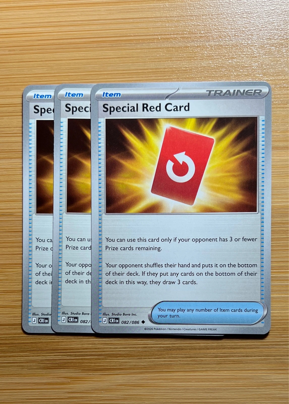 Special Red Card 3x - Pokémon Chaos Rising #082/086