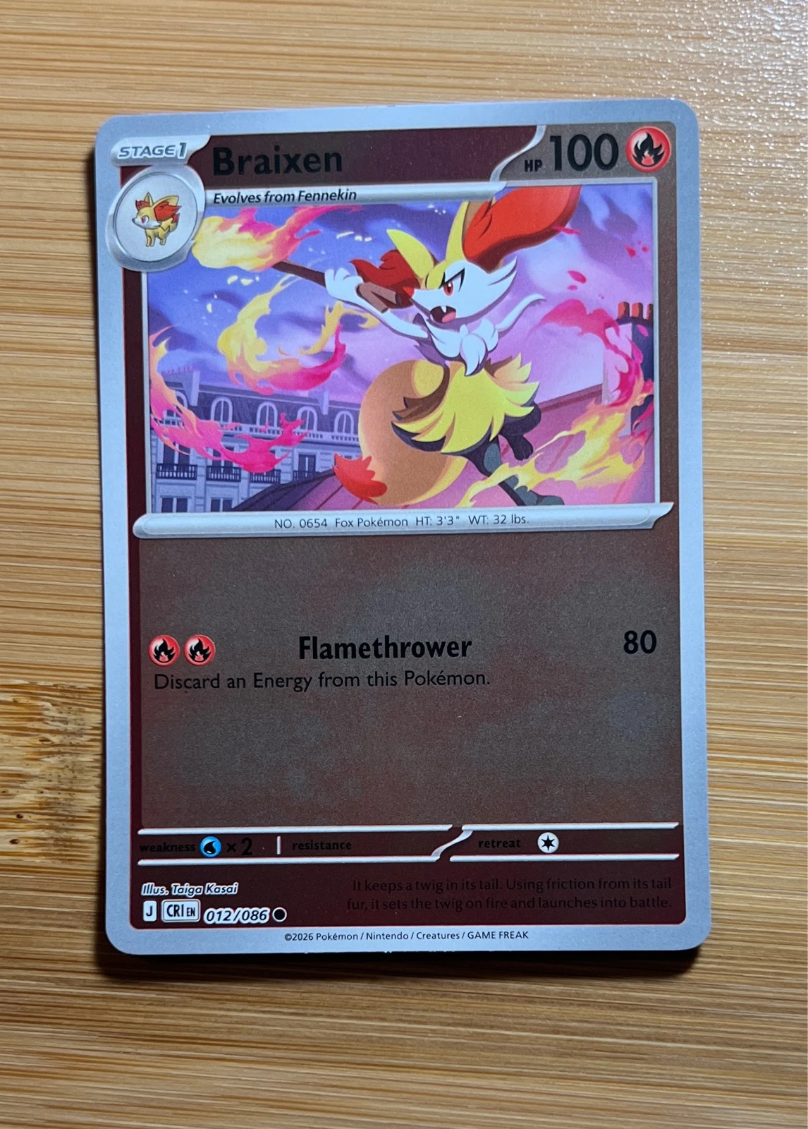 Braixen - Pokémon Chaos Rising #012/086