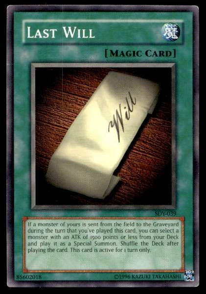 Last Will - Starter Deck: Yugi #SDY-039