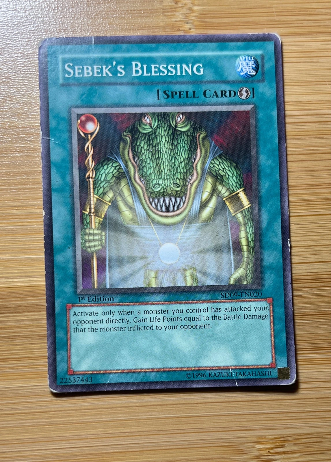 Sebek's Blessing - Spellcaster's Judgment #SD09-EN020