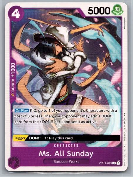 Ms. All Sunday - Legacy of the Master #OP12-075