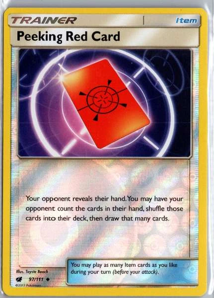 Peeking Red Card - Crimson Invasion #97/111