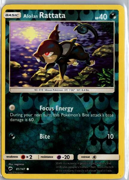 Alolan Rattata - Burning Shadows #81/147